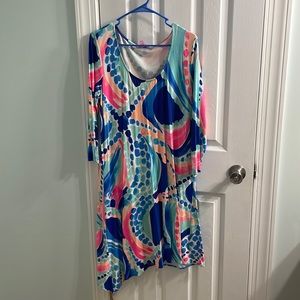 Lilly Pulitzer asymmetrical dress xl